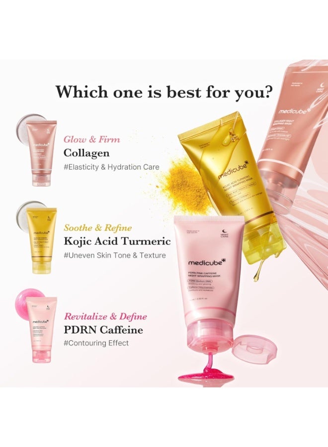 ميديكيوب قناع ليلي وردي اللون من PDRN غني بالكافيين - 75 مل - Image 5